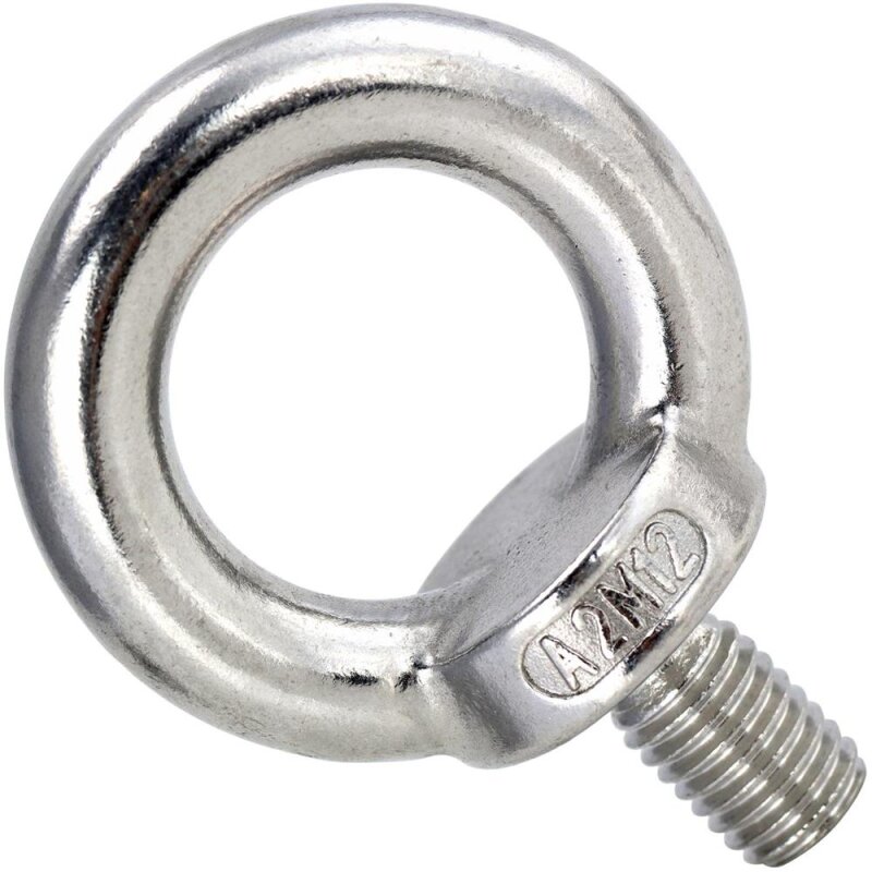 Ringschraube Augbolzen mit metrischem Gewinde M12, Edelstahl Augenschraube 