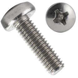 Linsenschrauben mit Kreuzschlitz "H" DIN 7985 Edelstahl A2