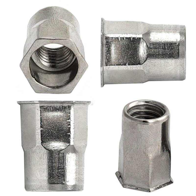 100 Stk Edelstahl A2 Hohlraumanker M5  Blindnietmuttern Schlitzschaft 0,4-4,8mm 