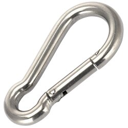Karabinerhaken 10x100 ähnl. DIN 5299 Edelstahl A4