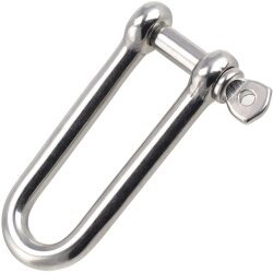 Schäkel lang D=4 ähnl. DIN 82101 Edelstahl A4