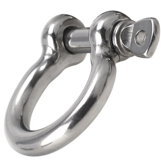 Schäkel geschweift D=4 ähnl. DIN 82101 Edelstahl A4