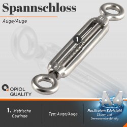 Spannschloss M10 Auge/Auge ähnl. DIN 1480