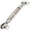 Wantenspanner M10 Gabel/Gabel geschweißt, offen, Edelstahl A4