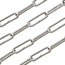 5 mm Kette, langgliedrig, Edelstahl A4, DIN763