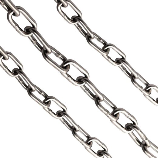 5 mm Kette, kurzgliedrig, Edelstahl A4, DIN 766