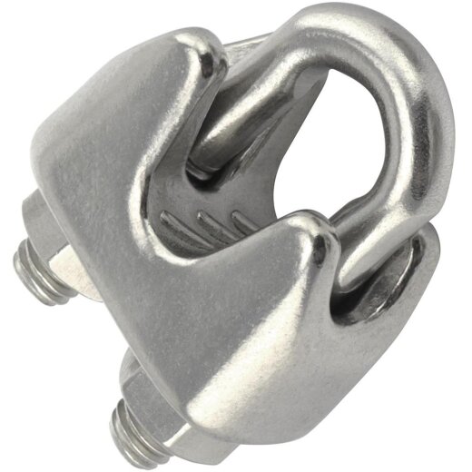 Drahtseilklemme für D=3 mm hohe Form ähnl. DIN 741 Edelstahl A4