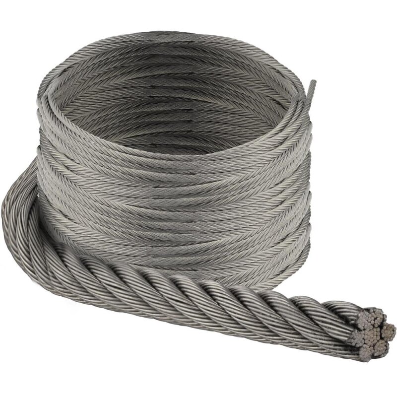 Edelstahl-Drahtseil 2,0 Mm 7x19 Weich – 5 Meter, V4A/A4, Rostfrei, Flexibel, Für Geländer, Hängeprojekte & Boote