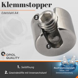 Klemmstopper 2mm Edelstahl A4