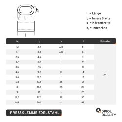 Pressklemme Edelstahl 4mm