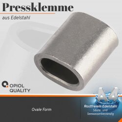 Pressklemme Edelstahl 10mm