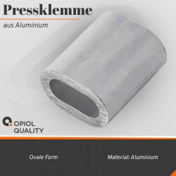 Pressklemme Aluminium 7mm