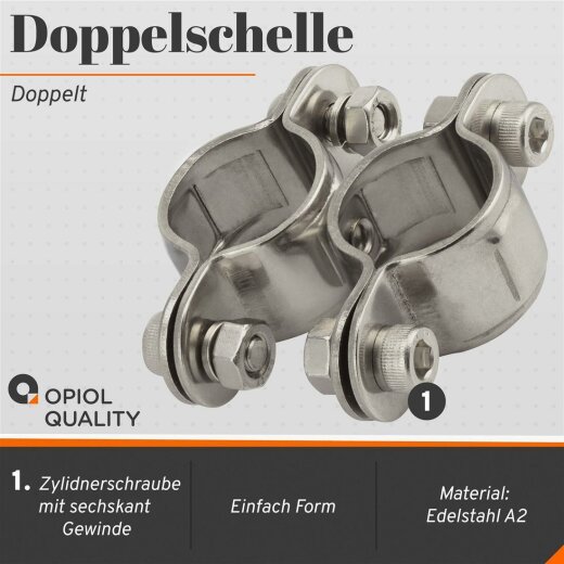 Doppelschelle - HOF SC 500 kg 90ø fixed 8231-90 - Doppelschellen, LTH