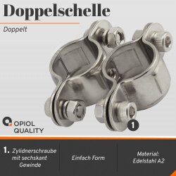 Doppelschelle Doppelt 25 mm