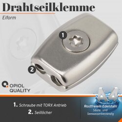 Drahtseilklemme Eiform 2 mm