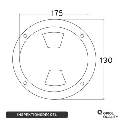 Inspektionsflansch Weiss Plastik 175 mm