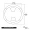 Inspektionsflansch Weiss Plastik 205 mm