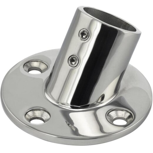 Relingfuss 60° Rund 25 mm