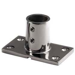Relingfuss 90° Edelstahl A4 22 mm