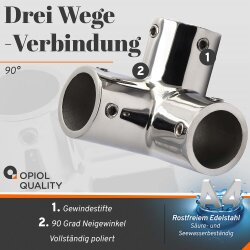 Drei Wege-Verbindung 90° 25 mm