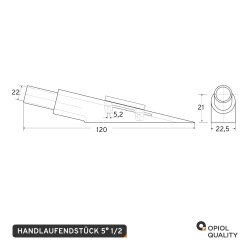 Handlaufendst&uuml;ck 22mm Edelstahl A4