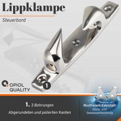 Lippklampe 150mm Steuerbord