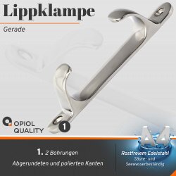 Lippklampe 152 mm Gerade