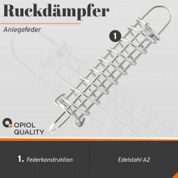 Ruckdämpfer 9x430 mm Edelstahl A2