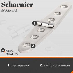 Scharniere 103x27x4,5 mm Edelstahl A4