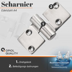 Scharnier links 92x36x5 mm