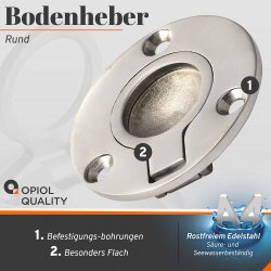 Bodenheber Rund 50 mm