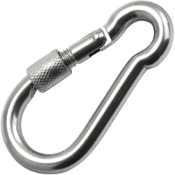 Karabinerhaken mit Mutter 120 mm