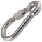 Karabinerhaken mit Mutter und Kausche 60 mm