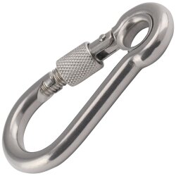 Karabinerhaken mit Muttern und Kausche 80 mm