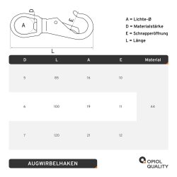 Augwirbelhaken 19 mm