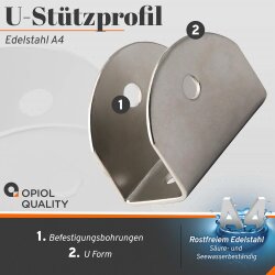 U-Stützprofil 40x28x34 mm