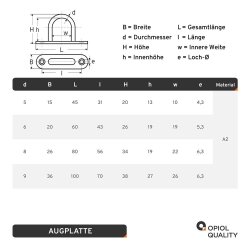 Augplatte Typ B 60 mm