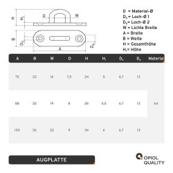 Augplatte Typ C 100 mm