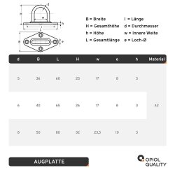 Augplatte 50mm Typ C