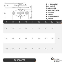 Augplatte Typ B 90 mm