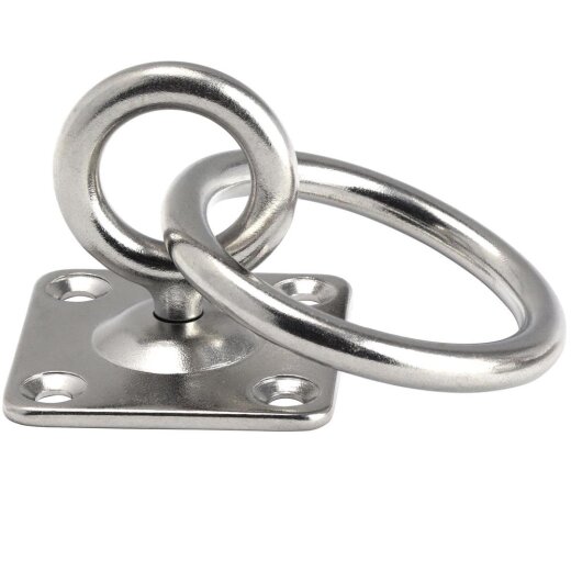 Augplatte mit Wirbel und Ring Typ B 40x40 mm