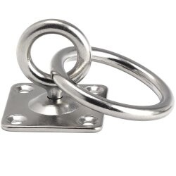 Augplatte mit Wirbel und Ring Typ B 40x40 mm