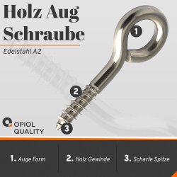 Holz-Augschraube 3x28 mm