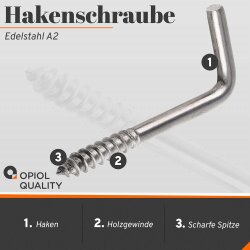 Hakenschrauben 4,5x50 mm