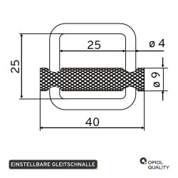 Gurtschnalle M25 Edelstahl A4