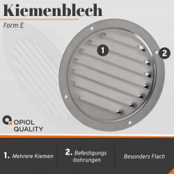 Kiemenblech Typ E 125 mm