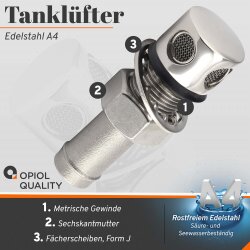 Tanklüfter Edelstahl A4
