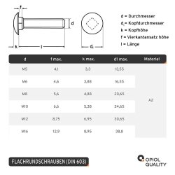 2 Stück Schlossschrauben M8x20/20 DIN 603 Edelstahl A2 mit Sechskantmuttern M8 DIN 934 Edelstahl A2 und Unterlegscheiben 8,4 (M 8) DIN 125 Edelstahl A2