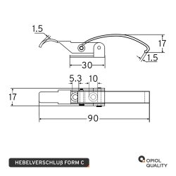 Hebelverschluss Typ C-Aisi 304