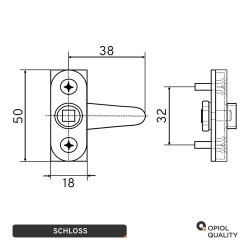 Cabinet Panel Lock+Brass Edelstahl A2